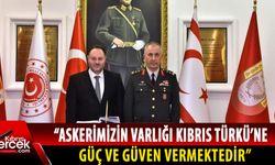 İçişleri Bakanı Öztürkler, Kıbrıs Türk Barış Kuvvetleri Komutanı Tümgeneral Öztürk’ü ziyaret etti