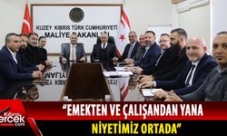 Maliye Bakanı Şan ile Çalışma ve Sosyal Güvenlik Bakanı Taçoy, kamuda örgütlü sendikalarla görüştü