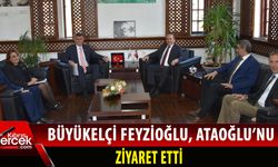 Lefkoşa Büyükelçisi Feyzioğlu, Bakan Fikri Ataoğlu’na nezaket ziyaretinde bulundu