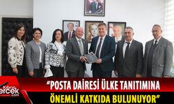 Bakan Arıklı, Posta Dairesi Müdürü Örs ve beraberindeki heyeti kabul etti