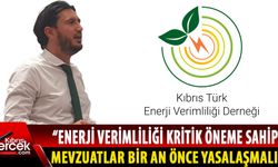 Kıbrıs Türk Enerji Verimliliği Derneği Başkanı Çelik, Enerji Verimliliği Haftası dolayısıyla mesaj yayımladı
