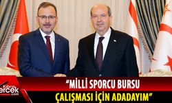 Cumhurbaşkanı Tatar, Türkiye Gençlik ve Spor Bakanı Mehmet Muharrem Kasapoğlu ve beraberindeki heyeti kabul etti