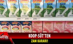 Ülkedeki zam furyasına Koop-Süt ürünleri'de dahil oldu