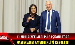 Töre, Master Atlet Ayten Benli’ye Meclis Anı madalyası da takdim etti