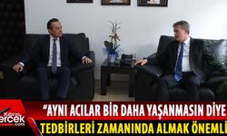 Bakan Arıklı, Kandilli Rasathanesi ve Deprem Araştırma Enstitüsü Müdürü Prof. Dr. Özener’i kabul etti