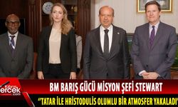 Cumhurbaşkanı Tatar, BM Genel Sekreteri'nin Kıbrıs Özel Temsilcisi Stewart'ı  kabul etti