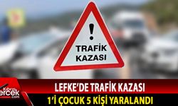 Lefke'de 2 araç çarpıştı yaralılar var