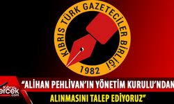 Kıbrıs Türk Gazeteciler Birliği Alihan Pehlivan hakkında açıklama yaptı