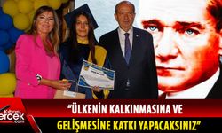 Cumhurbaşkanı Ersin Tatar, Haydarpaşa Ticaret Lisesi’nin mezuniyet törenine katıldı