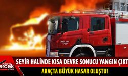 Boğazköy-Gönyeli ana yolunda araç yangını