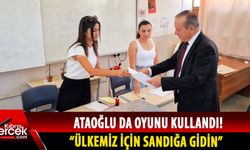 DP Genel Başkanı Fikri Ataoğlu, Gazimağusa Çanakkale Ortaokulu'nda oyunu kullandı!