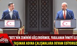Cumhurbaşkanı Tatar ile TC Cumhurbaşkanı Yardımcısı Yılmaz ortak basın toplantısı düzenledi