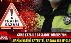 Korkuteli-Mutluyaka kavşağında kaza: Araç takla atıp ters döndü!
