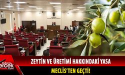 Cumhuriyet Meclisi Genel Kurulu, “Zeytin ve Zeytin Ürünleri Yasa Tasarısı”nı oybirliğiyle onayladı