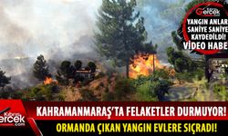 Kahramanmaraş'taki orman yangını evlere sıçradı!