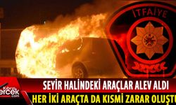 Lefkoşa ve Girne'de araç yangını!