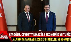 Ataoğlu, Türkiye Cumhurbaşkanı Yardımcısı Cevdet Yılmaz ile bir araya geldi