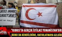 Kıbrıslı Türkler'den Yunanistan’a, Londra Büyükelçiliği önünde protesto!