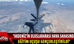 Türk Hava Kuvvetlerinden Kıbrıs adasının güneyinde eğitim uçuşu