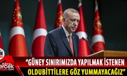 TC Cumhurbaşkanı Erdoğan, Cumhurbaşkanlığı Kabine toplantısı sonrası BM ile yaşanan yol gerilimine değindi