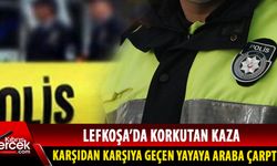 Lefkoşa'da kaza: Araç yaya çarptı!