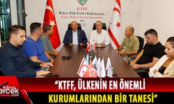 Tatar, Kıbrıs Türk Futbol Federasyonu’nu ziyaret etti