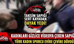 Sporcu Türk kadın Taksim'de sapıklık yapan Libyalı şahsı dövdü!