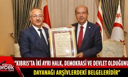 Tatar, Türkiye Cumhurbaşkanlığı Devlet Arşivleri Başkanı Ünal’ı kabul etti