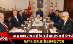 Cumhurbaşkanı Ersin Tatar, siyasi partilerin genel başkanlarını kabul etti