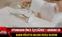 1 bardak su içip uyumanın faydasına bakın...