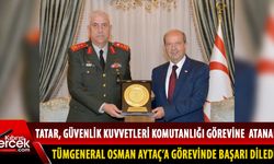 Cumhurbaşkanı Tatar, Tümgeneral Aytaç’ı kabul etti