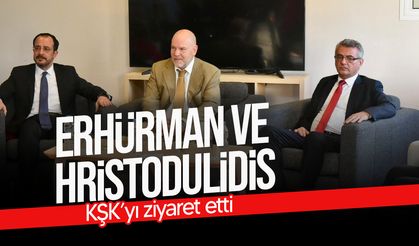 Cumhurbaşkanı Erhürman ve Hristodulidis, KŞK’yı ziyaret etti