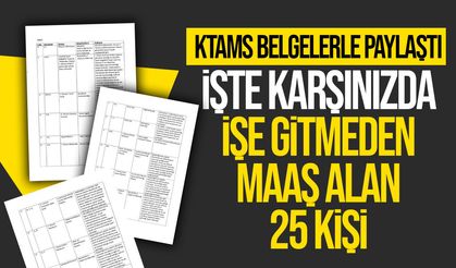 KTAMS: İşe Gitmeden Maaş Alan 25 Kamu Çalışanını Paylaştı!