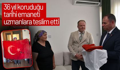 Kıbrıs Barış Harekâtı'nın izlerini taşıyan Türk bayrağı restorasyona alındı