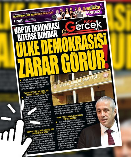 27  KASIM 2023 KIBRIS GERÇEK MANŞET