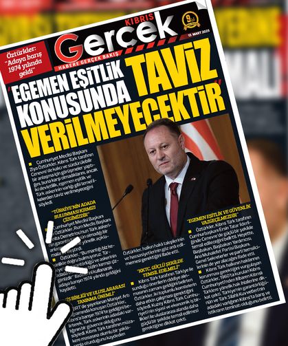 15 MART 2025 KIBRIS GERÇEK MANŞET