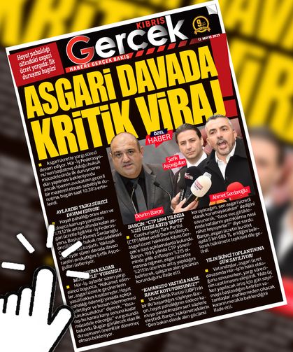 13 MAYIS 2025 KIBRIS GERÇEK MANŞET