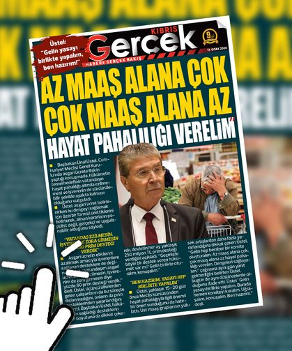 13 OCAK 2026 KIBRIS GERÇEK MANŞET