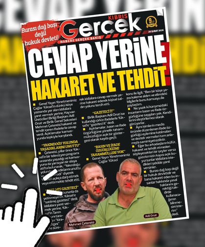 20 OCAK 2026 KIBRIS GERÇEK MANŞET