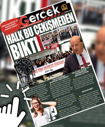 9 ŞUBAT 2026 KIBRIS GERÇEK MANŞET