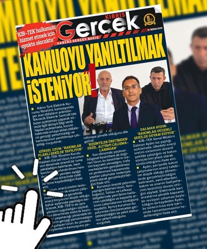 16 NİSAN 2026 KIBRIS GERÇEK MANŞET