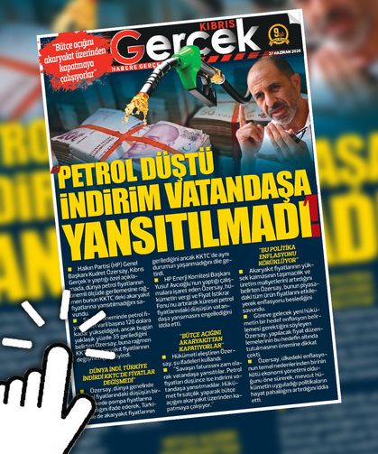 27 HAZİRAN 2026 KIBRIS GERÇEK MANŞET