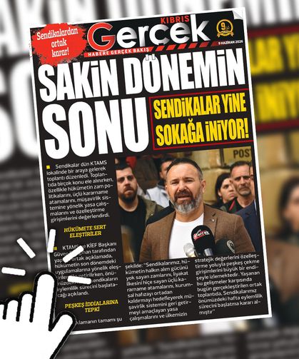 9 HAZİRAN 2026 KIBRIS GERÇEK MANŞET