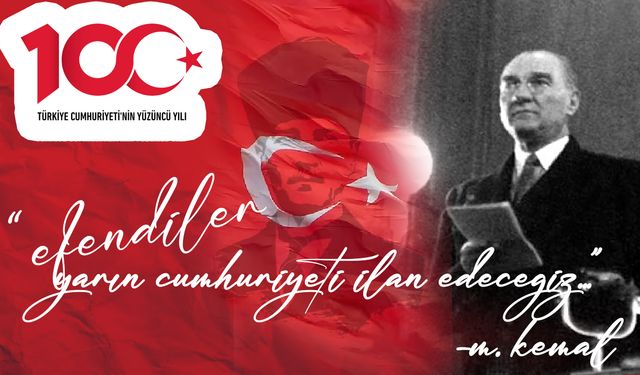 29 Ekim 1923'te saat 20.30'da Cumhuriyet ilan edildi
