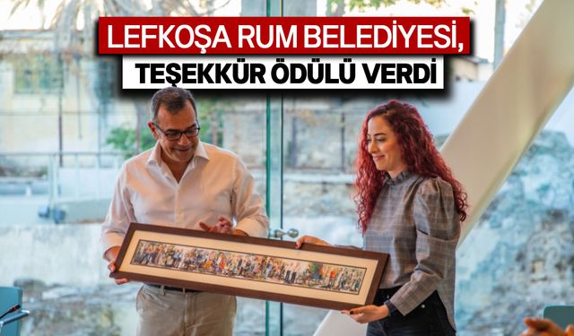 Lefkoşa Rum Belediyesi, Azimkâr'a teşekkür ödülü verdi