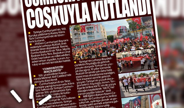 30 EKİM KIBRIS GERÇEK MANŞET