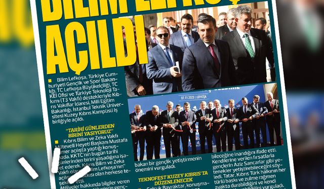 8 KASIM 2023 KIBRIS GERÇEK MANŞET