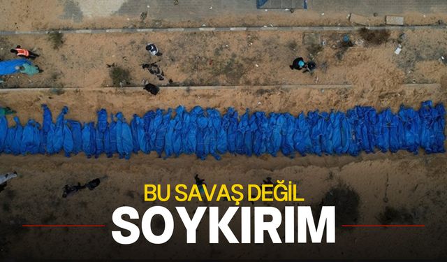 Gazze'de cenazeler toplu mezara gömüldü