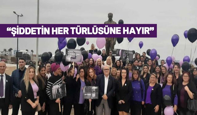 UBP Girne kadın kolları, kadına yönelik şiddetle mücadele günü'nde farkındalık yarattı