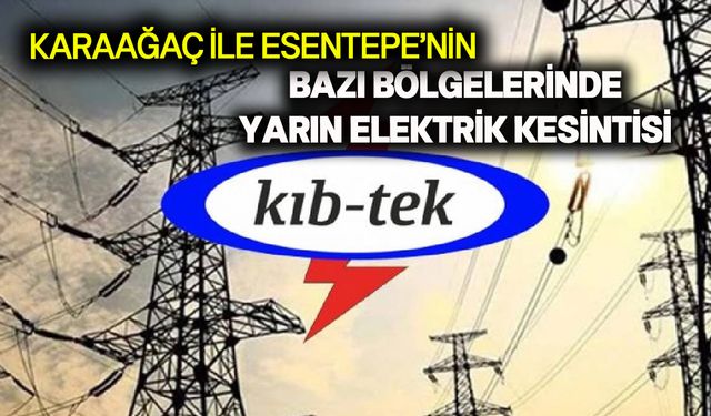 kesinti 09.30 ile 15.30 saatleri arasında olacak
